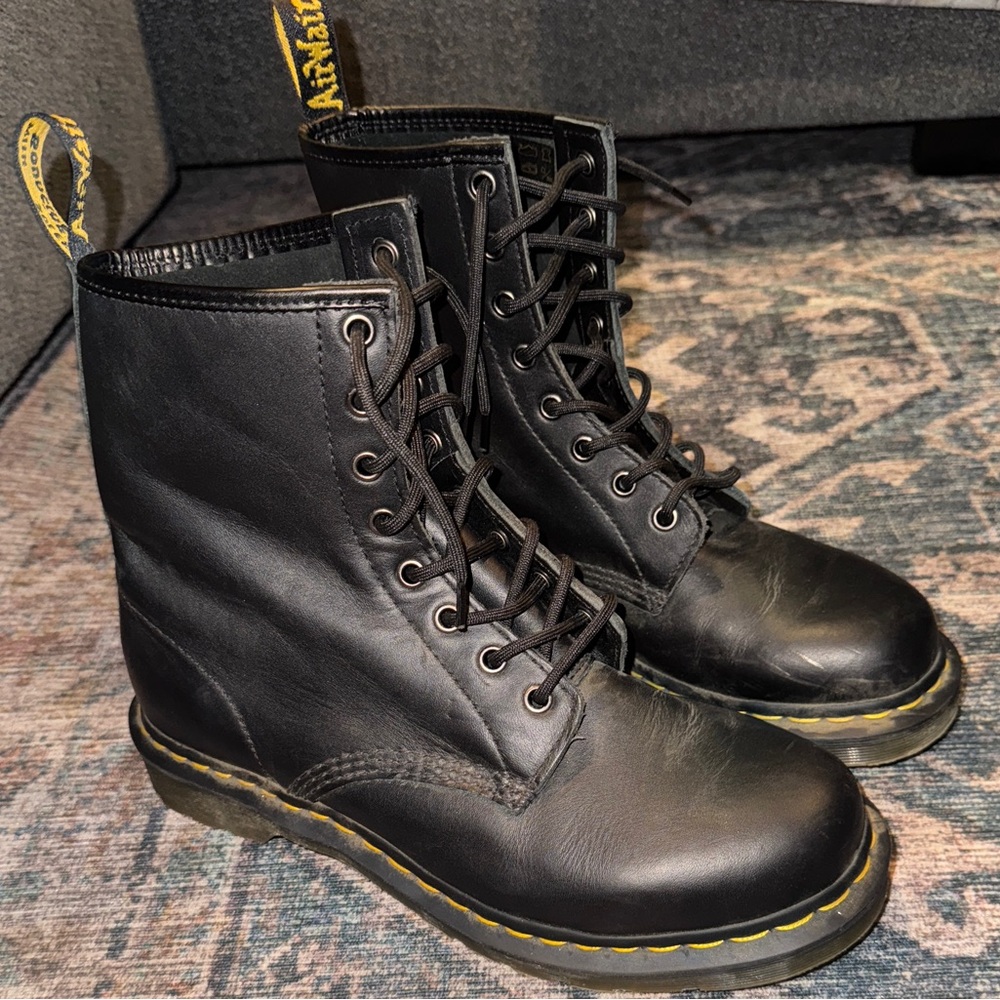Dr. Martens Black Lace-Up Boots, size 10 US